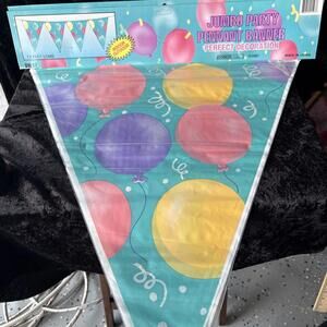 Never Used Vintage 1997 Jumbo Party Pennant Banner 12 Feet
